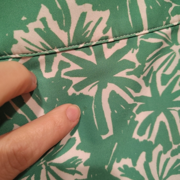 Zellos Women's Green Floral Mini Skirt Skort Sz  10- Tennis Preppy Golf Resort - Picture 5 of 7